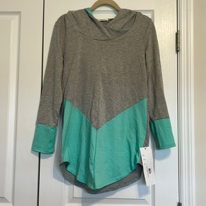 12PM by Mon Ami mint and grey hoodie NWT size large